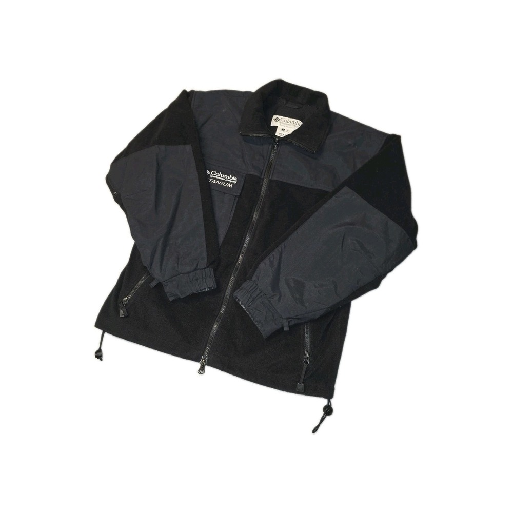 Columbia Titanium Fleece Nylon Full Zip Size S Black Jacket - Picture 2 of 11